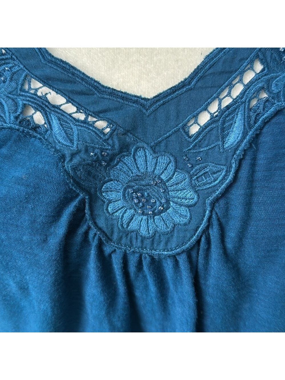 Rocha John Rocha Teal Blouse Size UK 12 - Picture 9 of 15